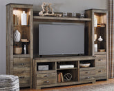 Hoover Furniture Outlet - Ashley Furniture - Trinell 4-Piece Entertainment Center - 4-Piece Entertainment Center - W446W2